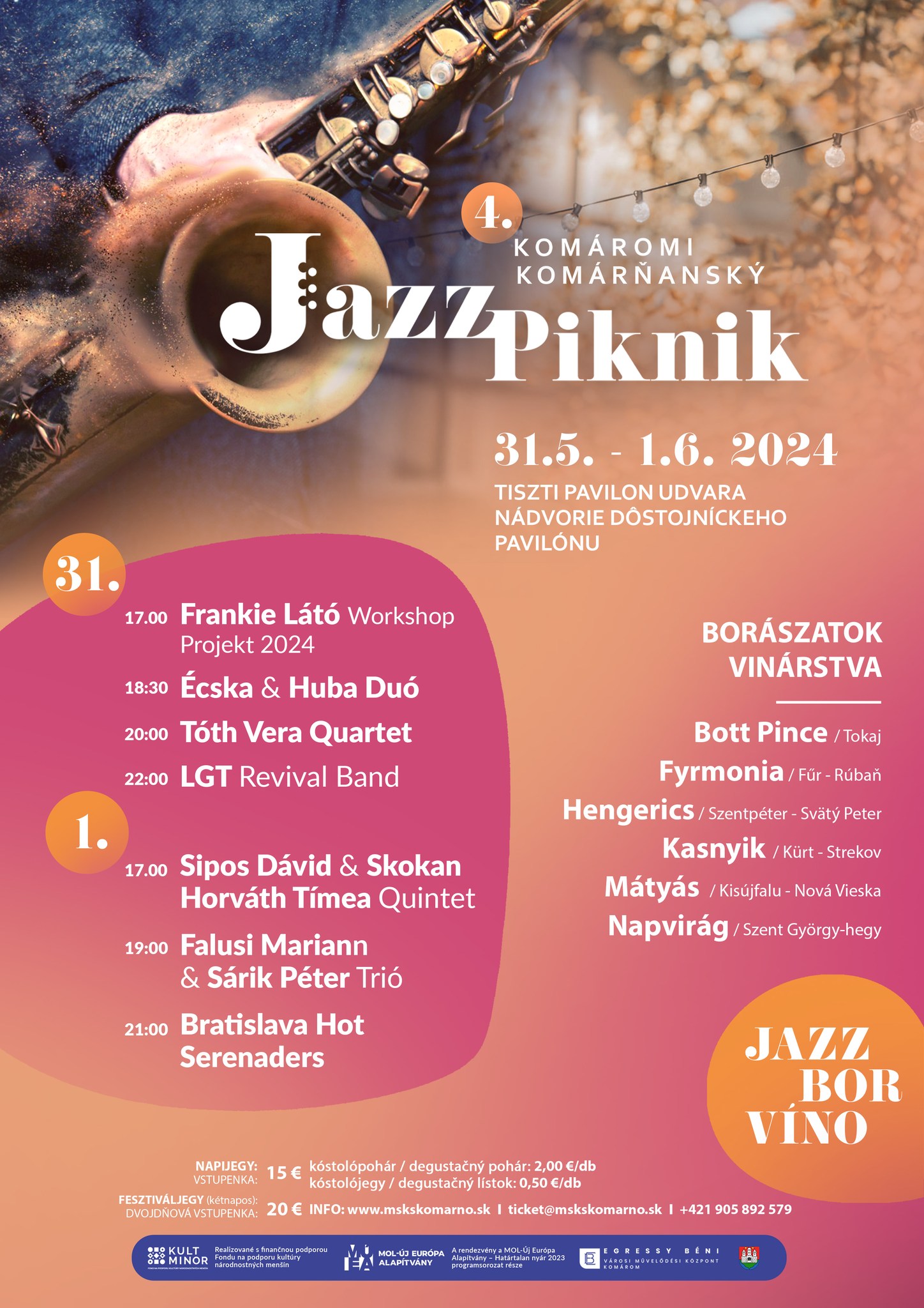 Komáromi Jazz Piknik 05.31.-06.01.