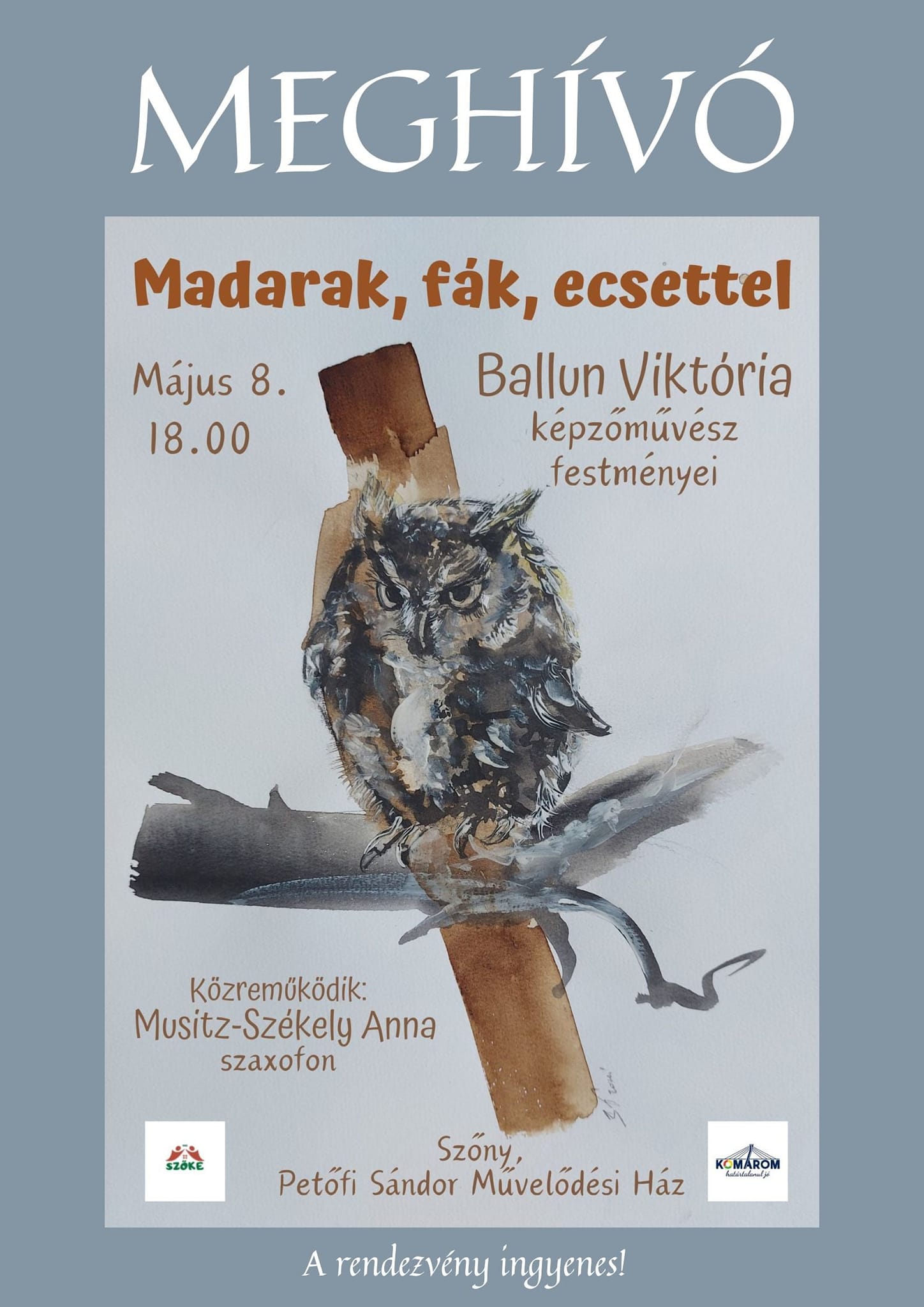 Madarak, fák, ecsettel - Ballun Viktória kiállítása 05.08-24.