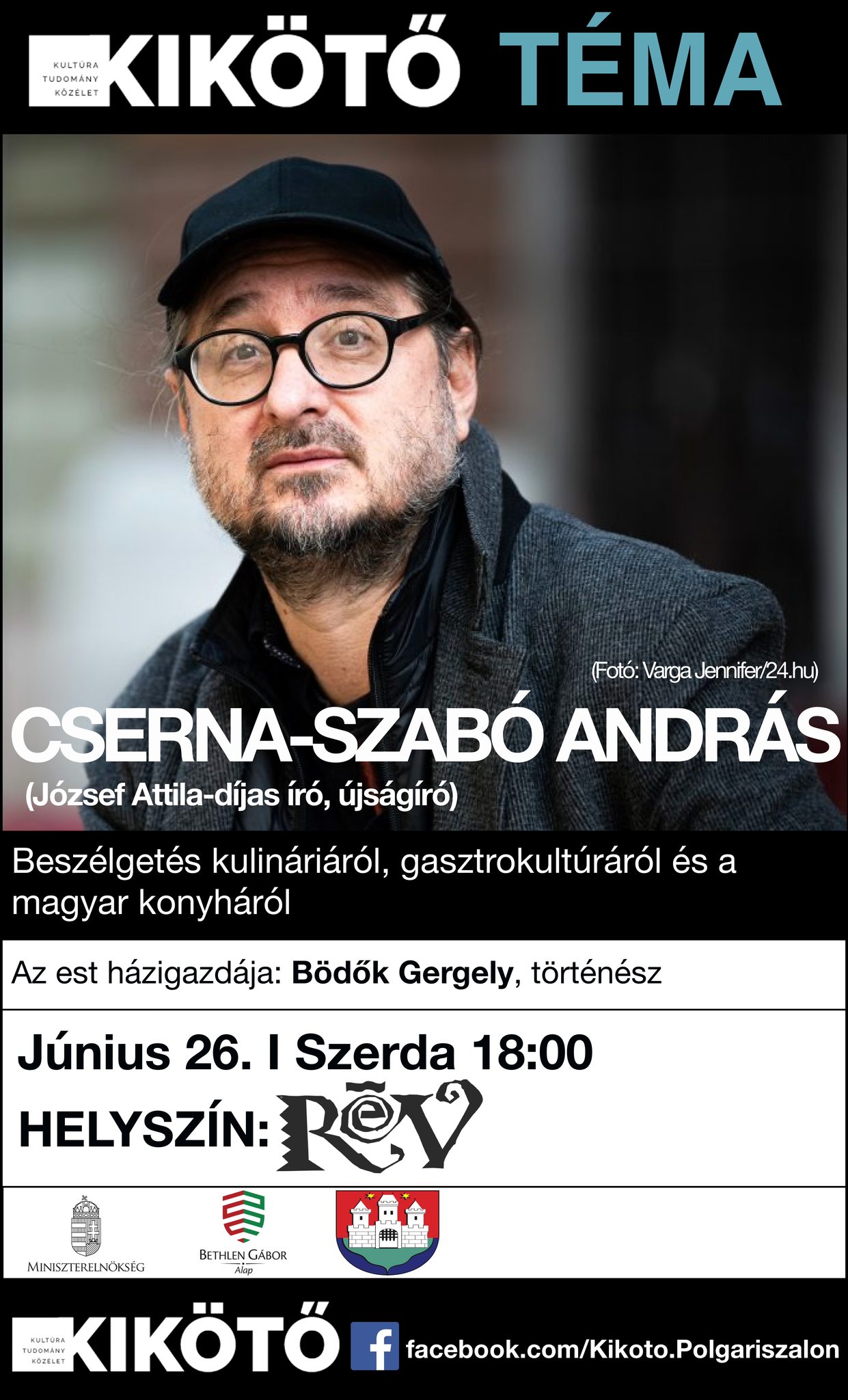 Kikötő téma: Beszélgetés Cserna-Szabó Andrással 06.26.